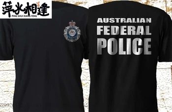 חדשות המשטרה פדרלית אוסטרלית Afp כוח מיוחד האינטרפול שחורה חדשה, קיץ סגנון כותנה מודפסים או צוואר קצר שרוול מתאים חולצה